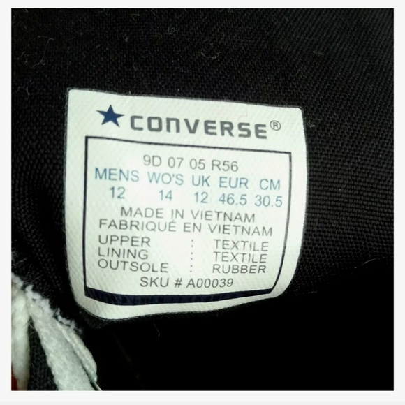 Converse US 12 Crossword Puzzle Lace-Up Sneakers - Picture 8 of 9